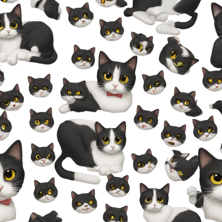 Tuxedo cat emoji