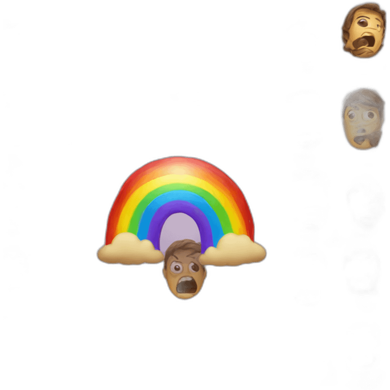 People being scared of a rainbow emoji