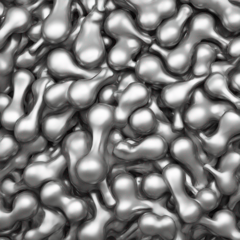 Abstract living amalgamation made of liquid chrome or mercury emoji