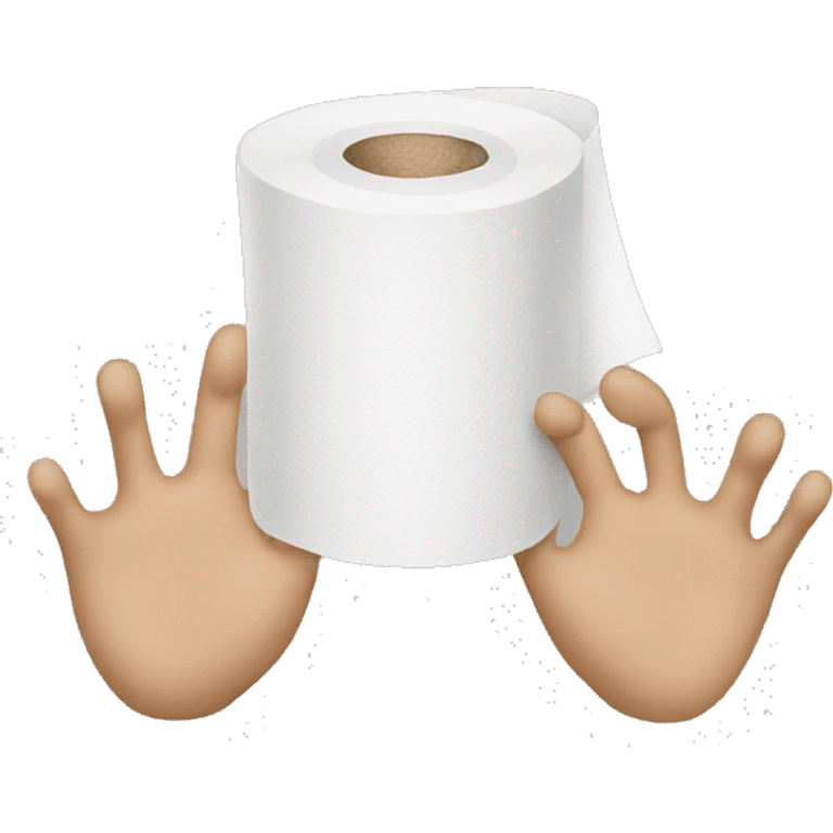 hands with toilet paper  emoji