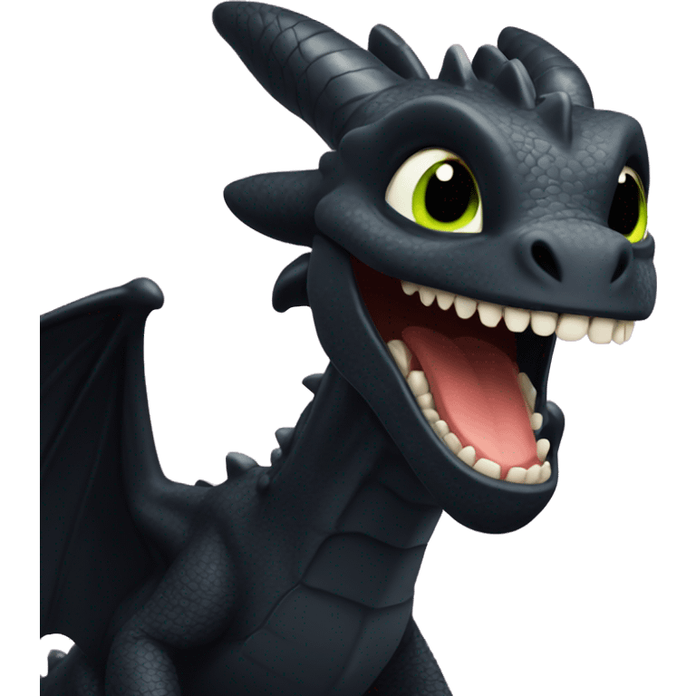 Toothless the dragon emoji