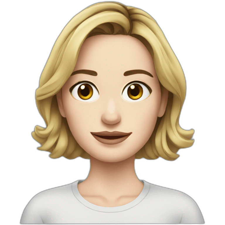 emily blunt cartoon wearing tee emoji