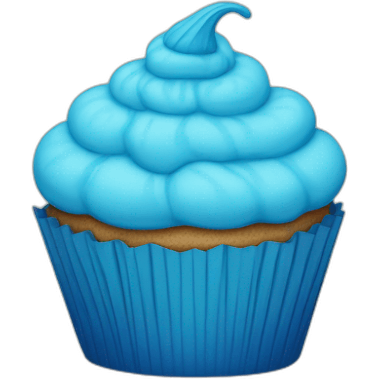 blue cupcake emoji