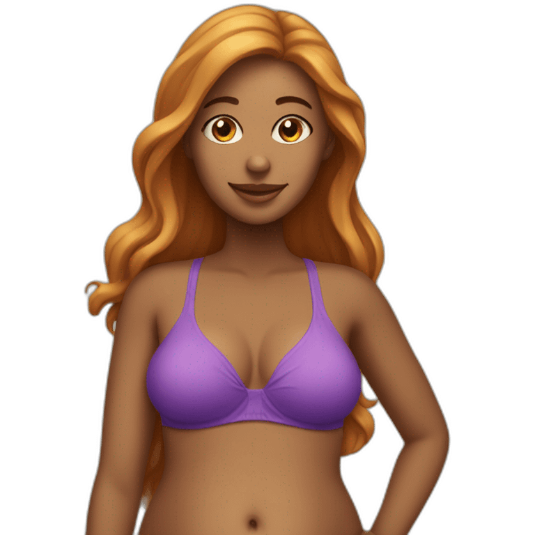 Femme enceinte en maillot de bain emoji