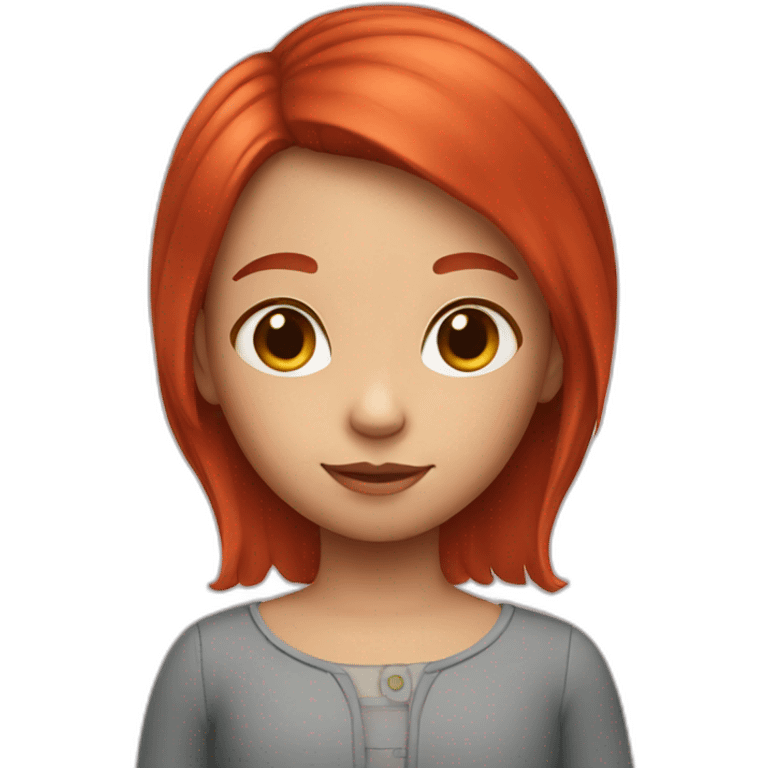 A little girl with short red hair emoji