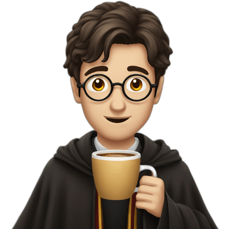 Harry Potter drinking a coffee  emoji