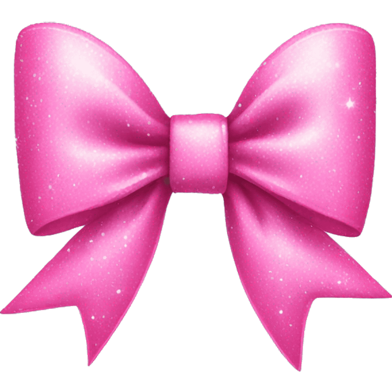 Pink bow with sparkles  emoji