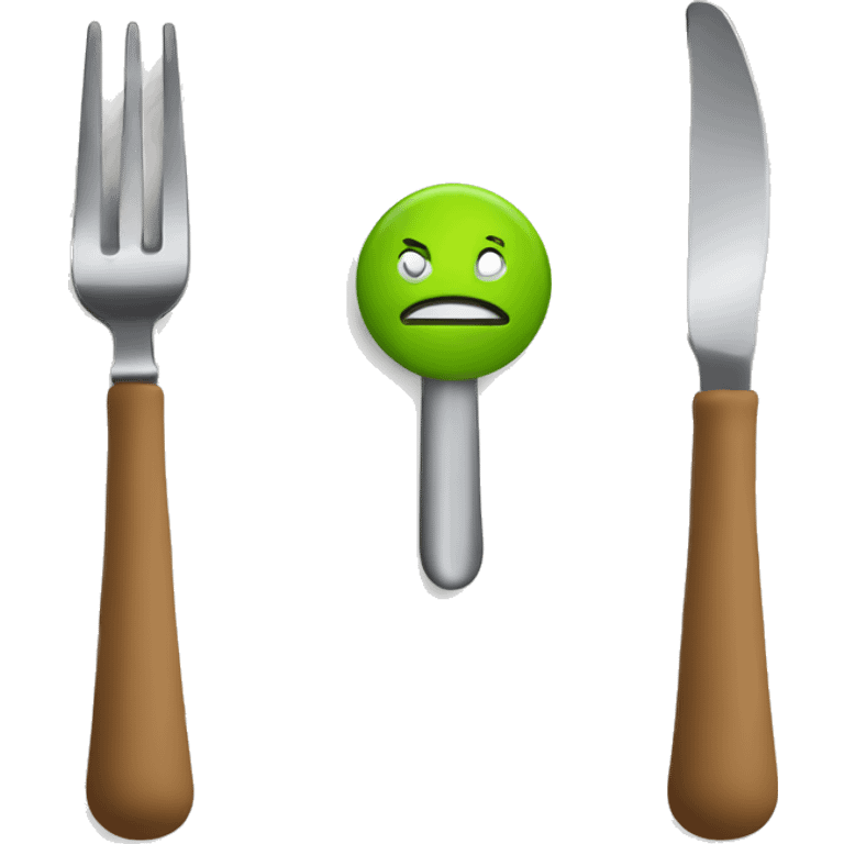 fork and knife with plate emoji