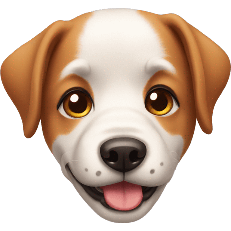 A dog with cute face emoji