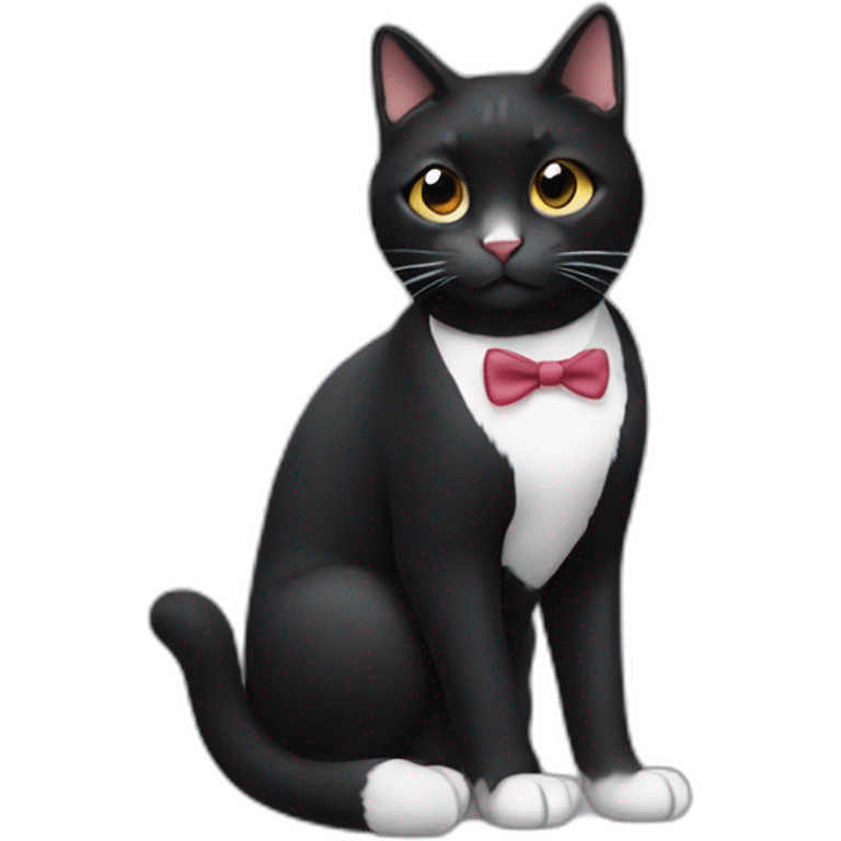 gato tuxedo negro emoji