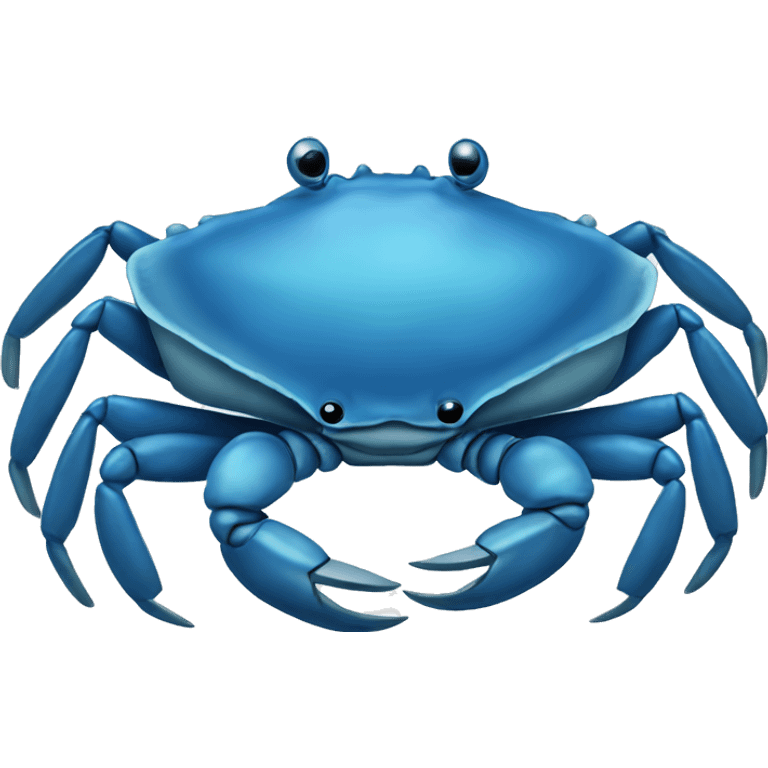 simple blue colored crab emoji