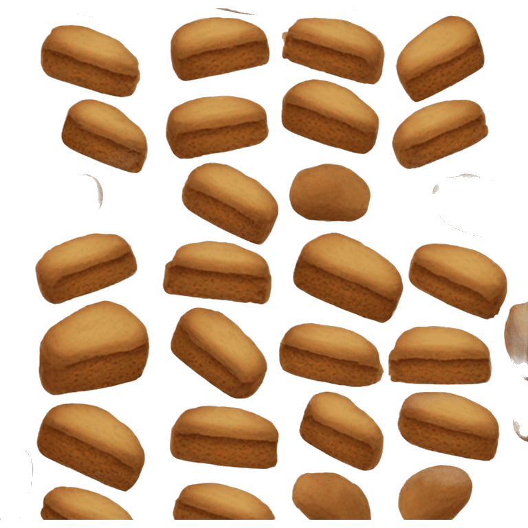 small walnut-flavored cake in the size and shape of a walnut emoji