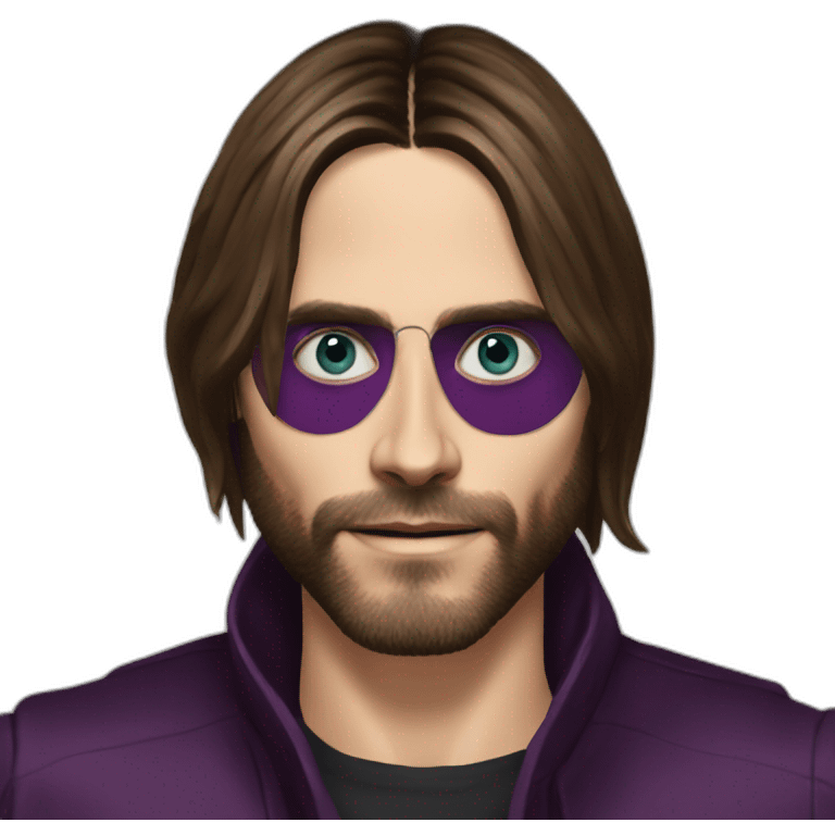 Jared Leto with face eggplant emoji