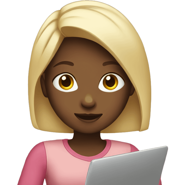 Girl using laptop emoji