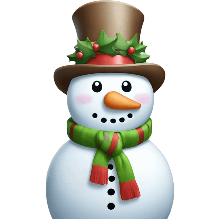 Merry Christmas snowman emoji