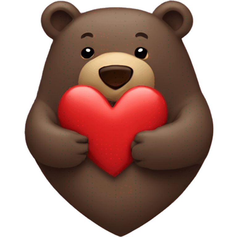 Heart and bear emoji