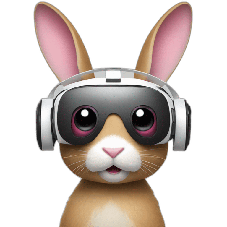 Bunny in vr headset christmas emoji