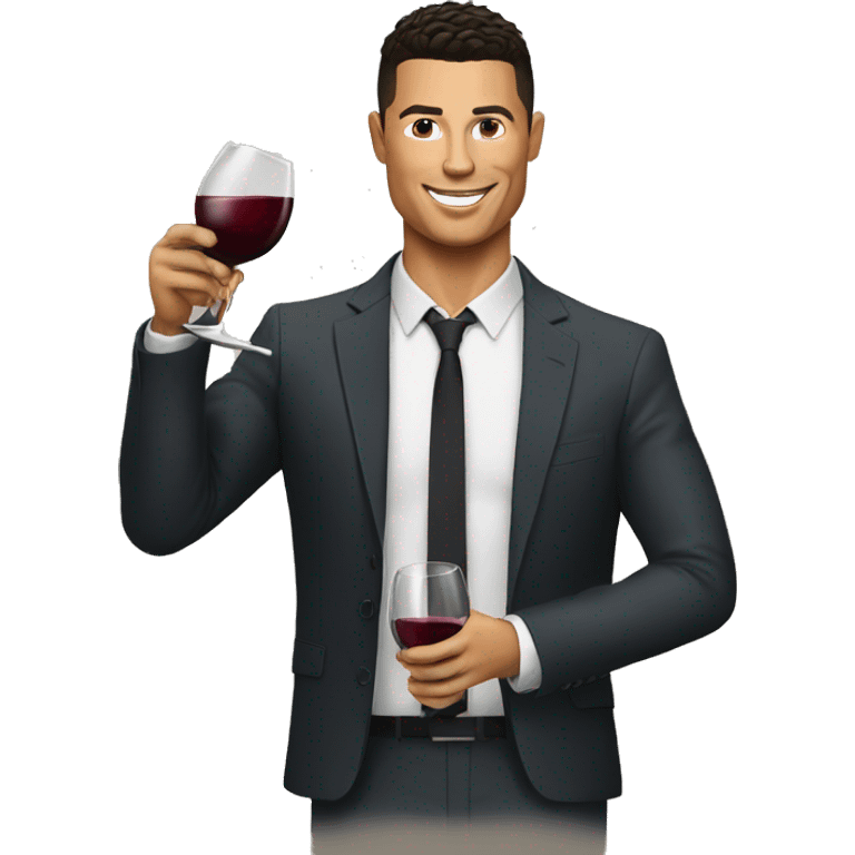 ronaldo drinking wine emoji