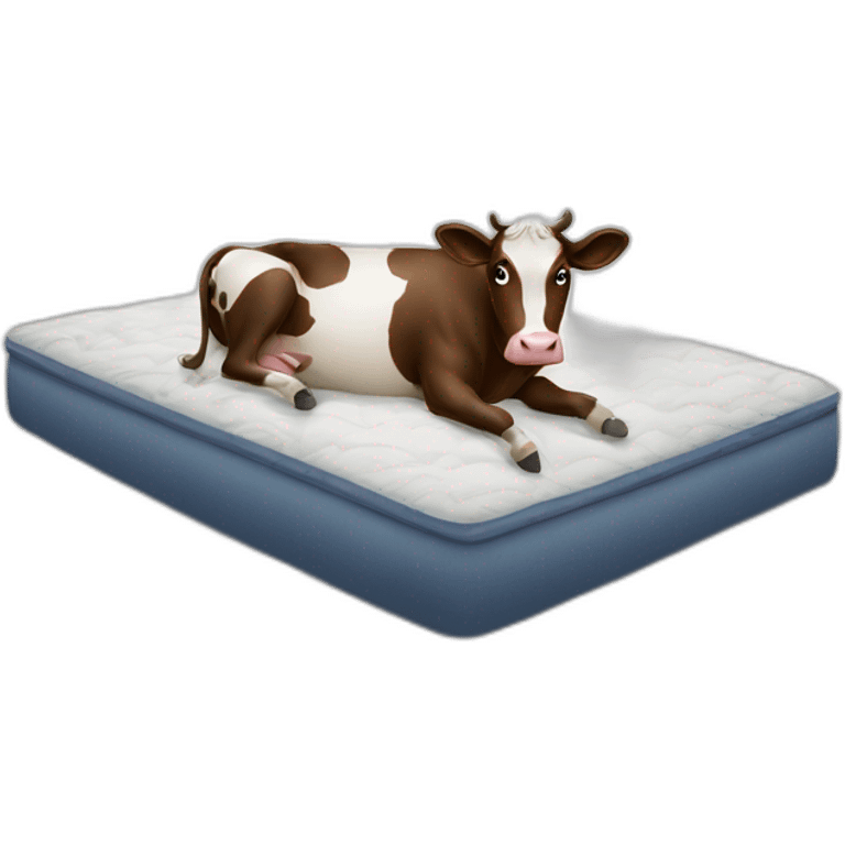 Vache sur un matelas emoji