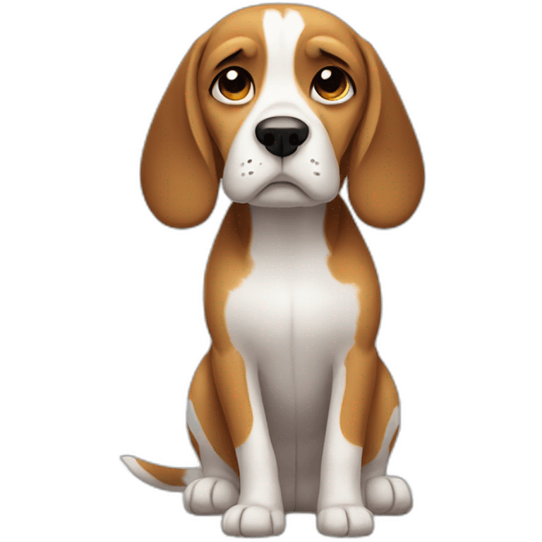 Sad beagle emoji