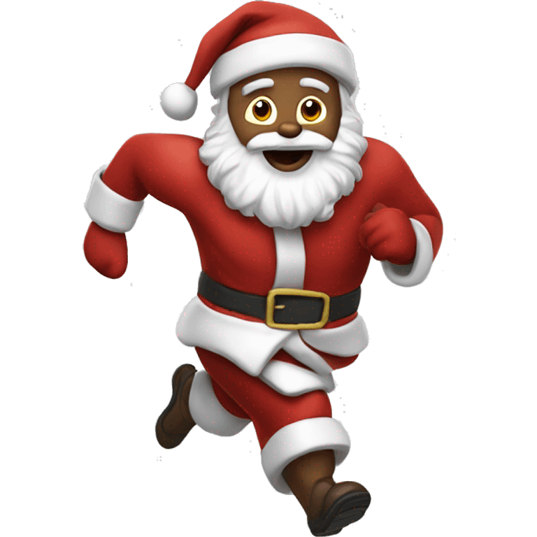 white Santa running emoji