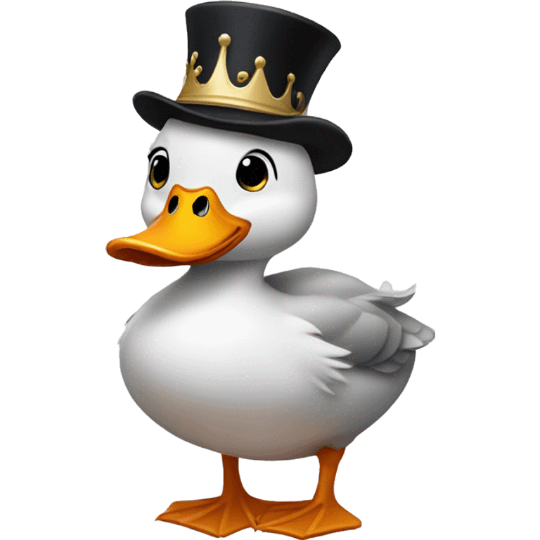 duck with a princess hat on  emoji