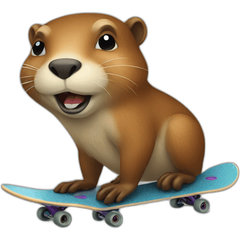 beaver of skate emoji