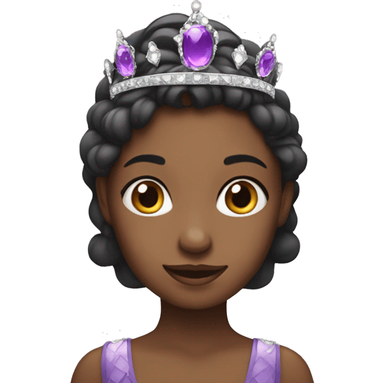 Girl with purple tiara emoji