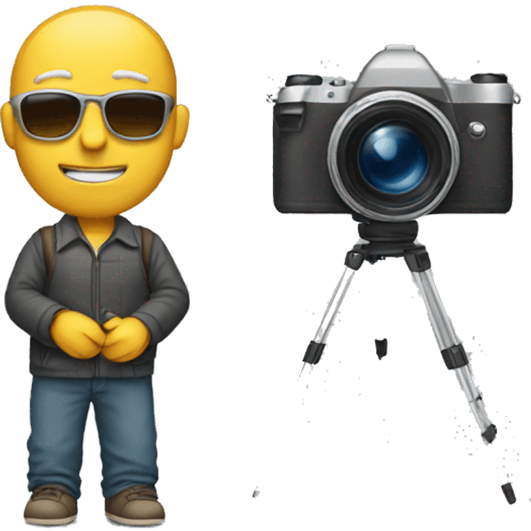 BLIND MAN whith photocamera emoji