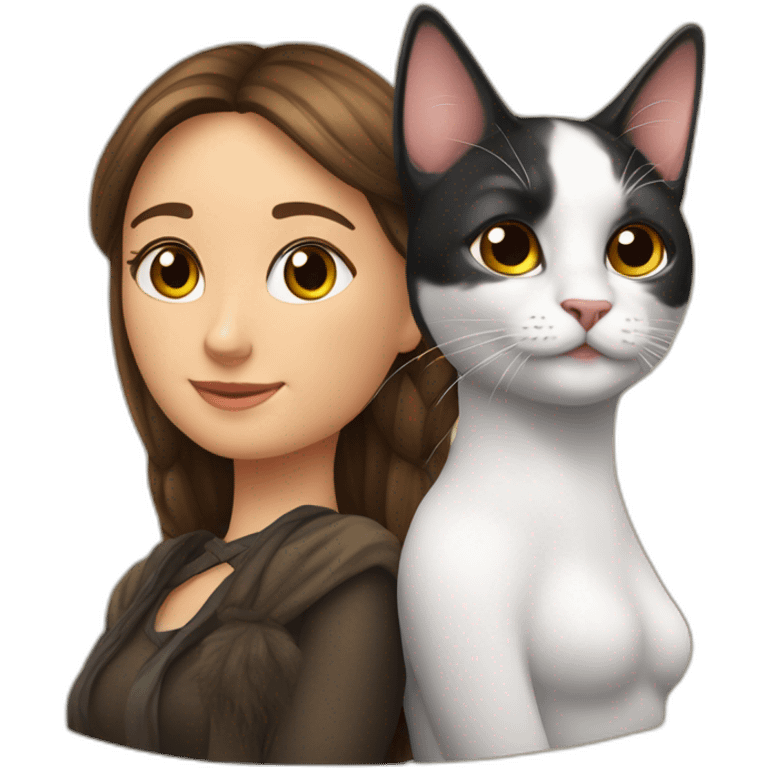 una gata europea y una gata siamesa emoji