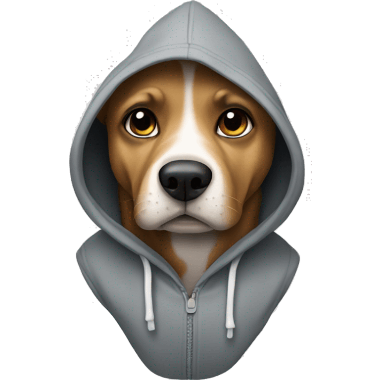 Dog wearing a hoodie emoji