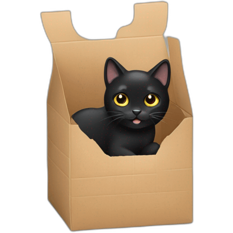 black cat in pack emoji