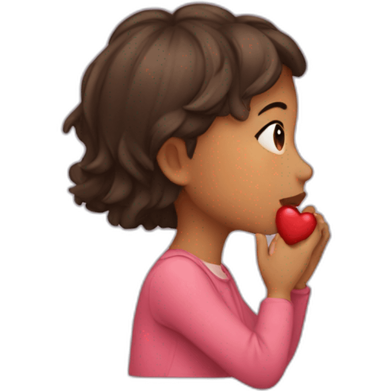 Girl kissing emoji