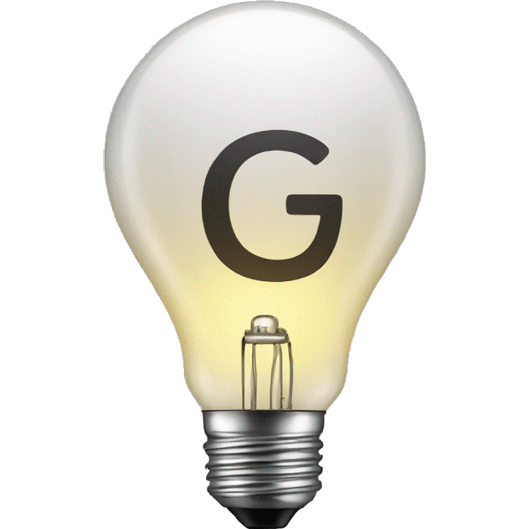 light bulb with letter g emoji