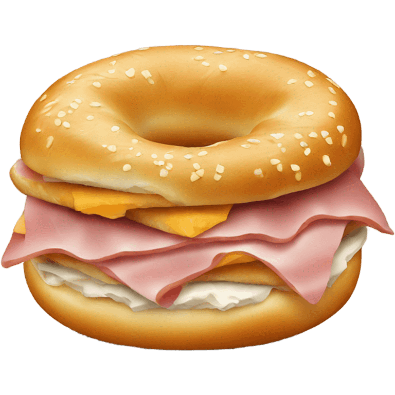 ham and cheese bagel emoji