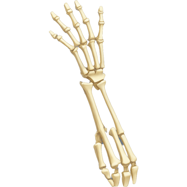 thin metallic skeleton arm emoji emoji