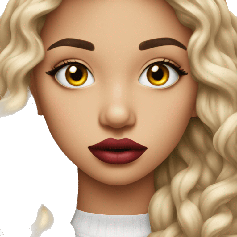 millenial girl lip pout  emoji