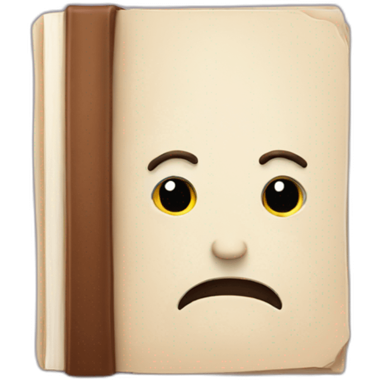 Book with face emoji