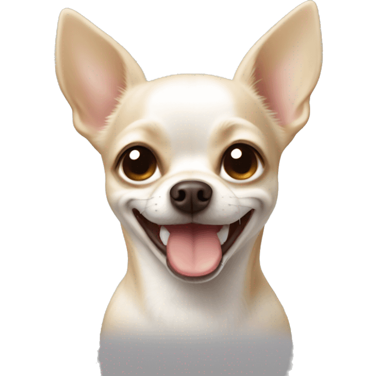 white and beige chihuahua wink emoji