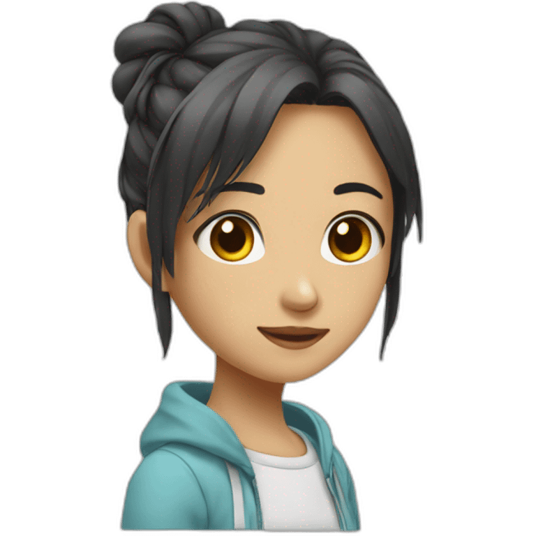 Une fille de manga emoji