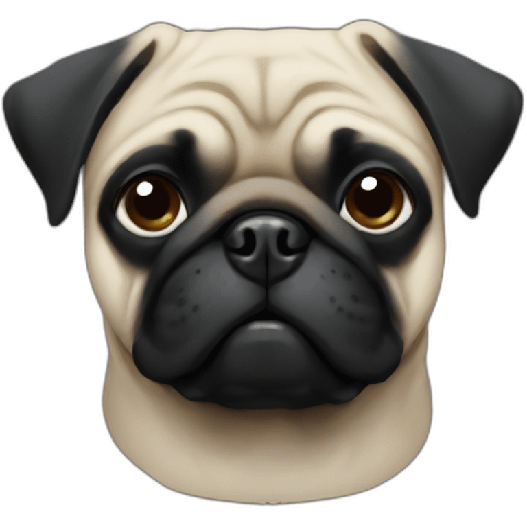 all-black-pug-face emoji