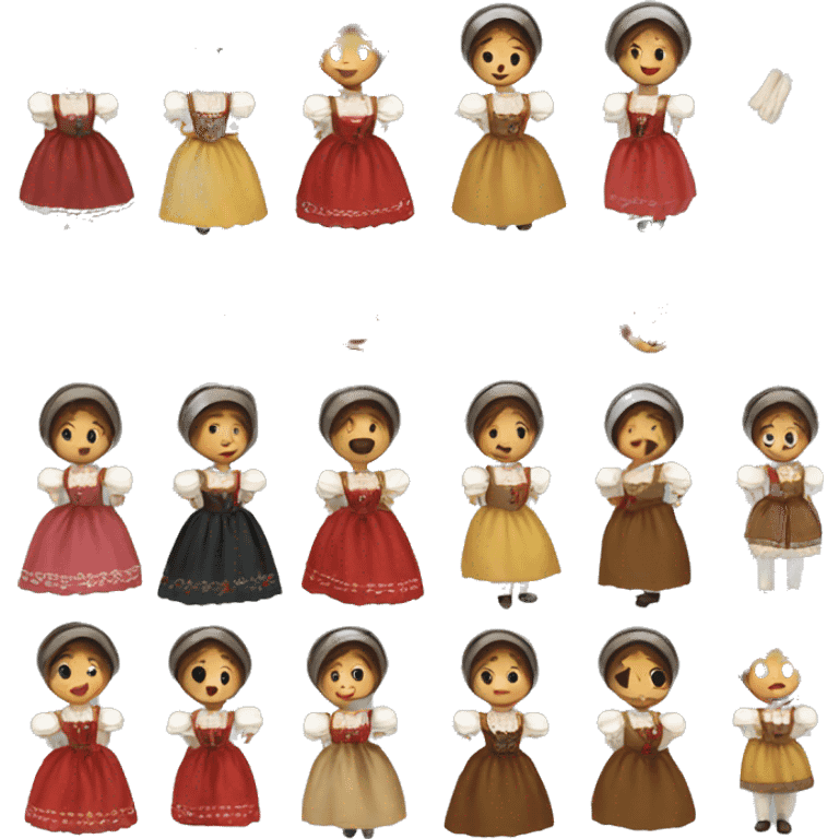 Alsace traditional women costume emoji