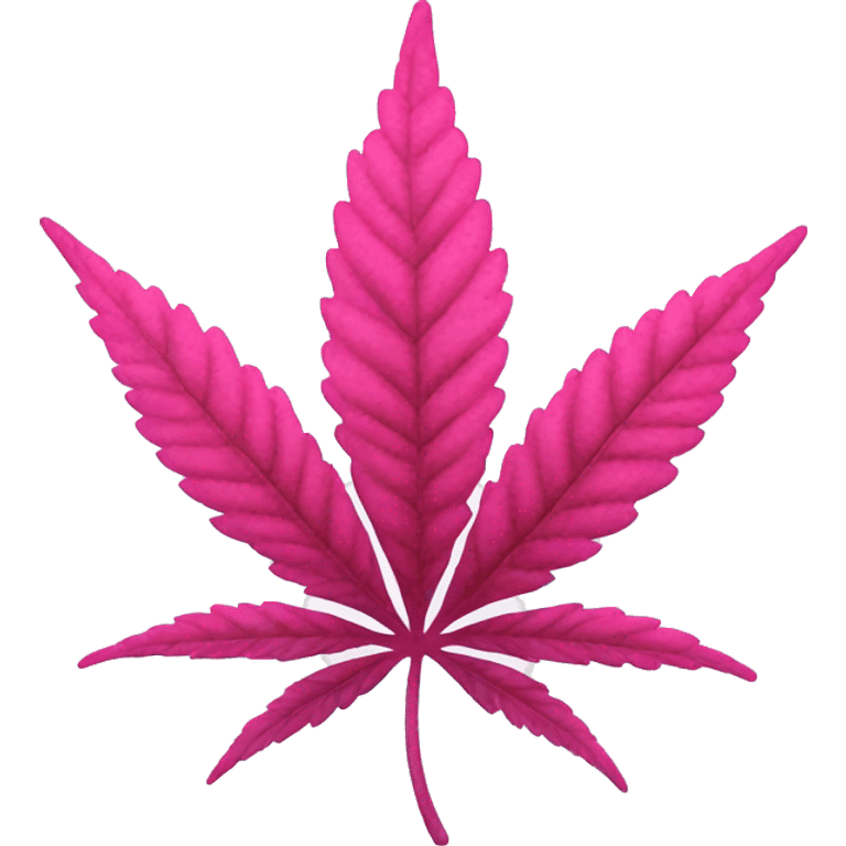 Pink marijuana leaf emoji