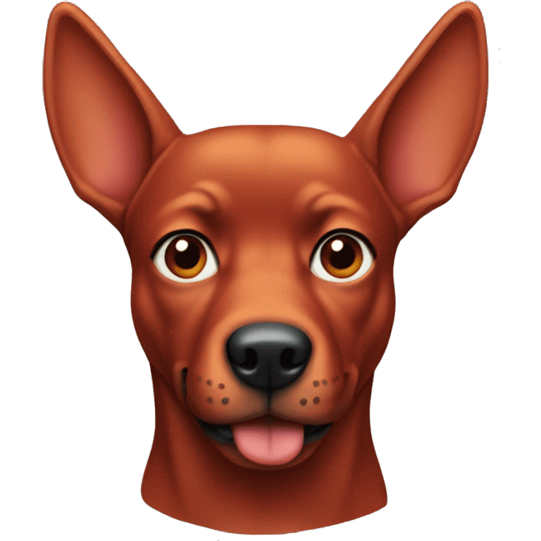 solid red dog with pointed ears emoji