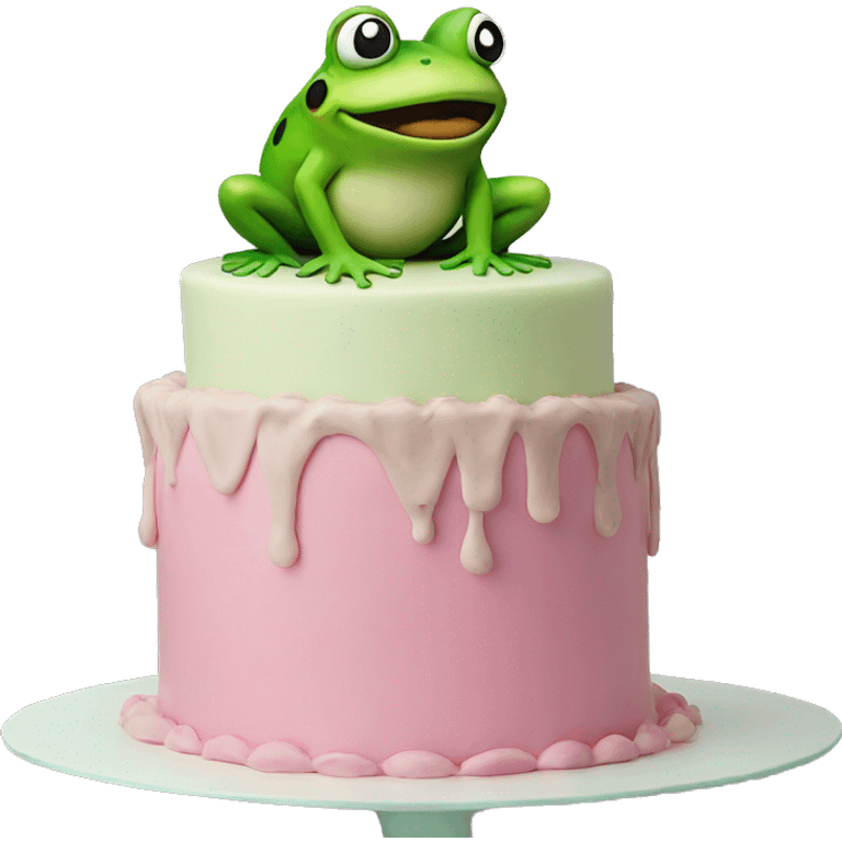 frog on top cake emoji