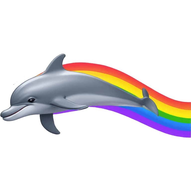 Dolphin on a rainbow  emoji