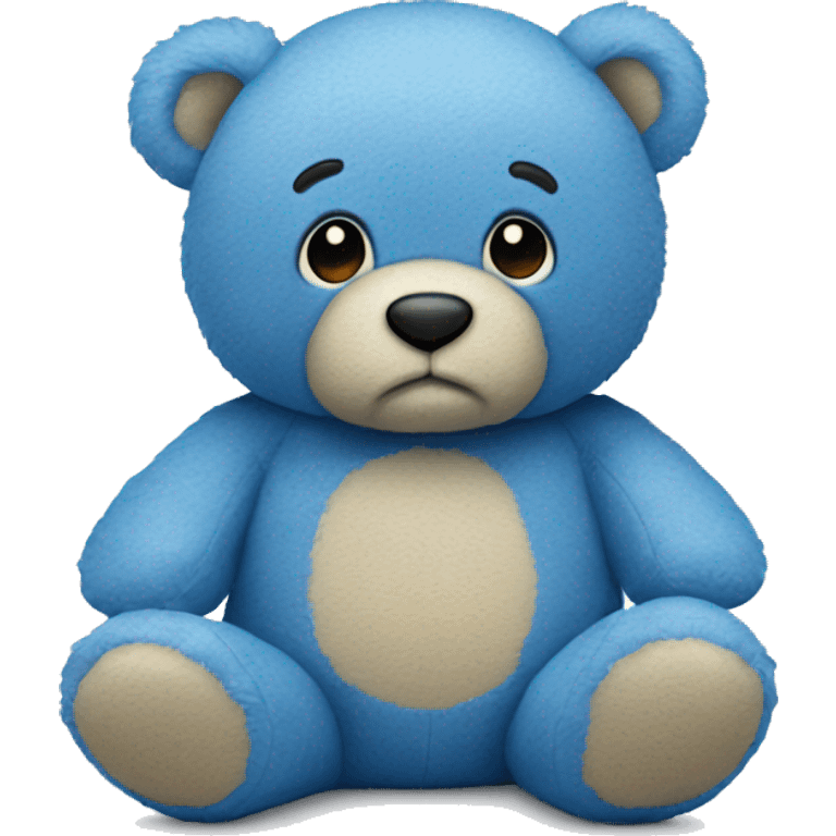 Blue teddy bear plush emoji