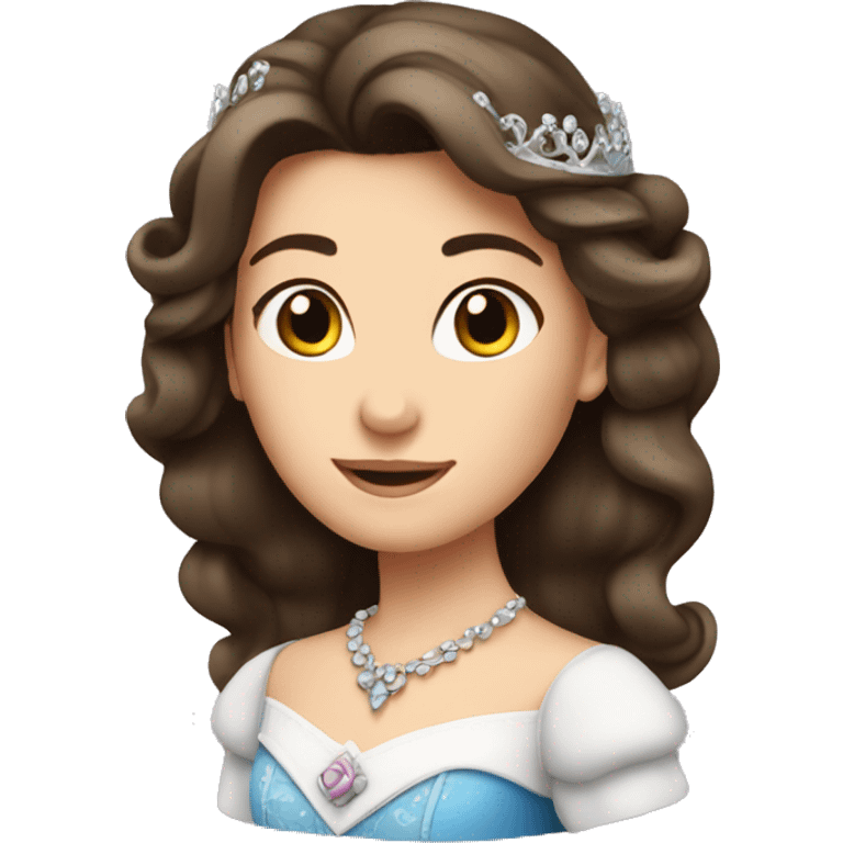 En brunette prinsesse emoji