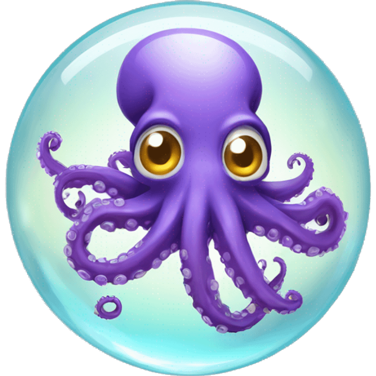 crystal ball with cute surgical octopus emoji