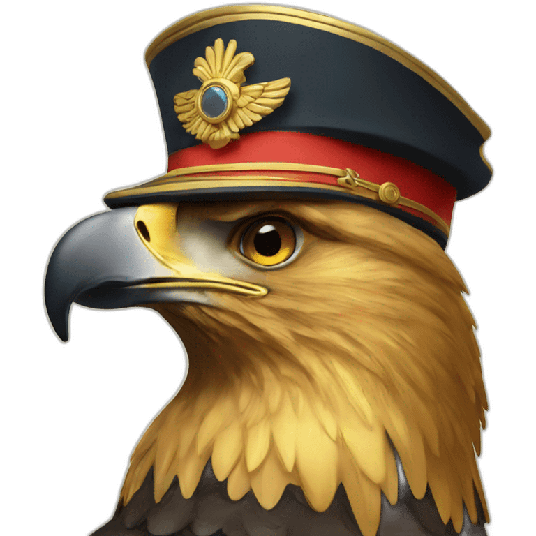 golden imperial eagle with napoleon hat emoji